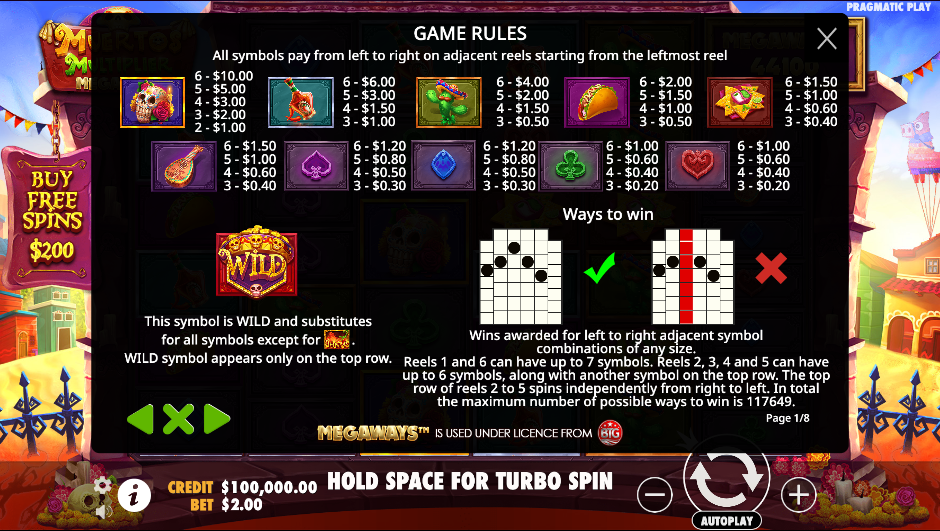 Muertos Slot symbols